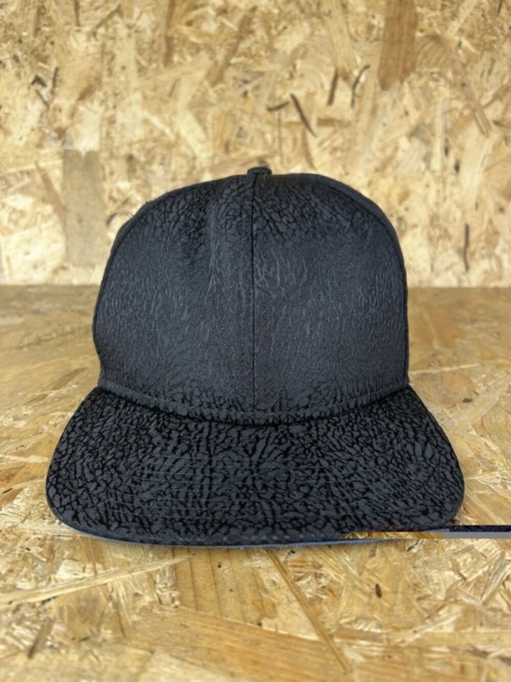 Air Jordan True OG Hat Cap Cement Elephant Print Jumpman Snapback Black Blue